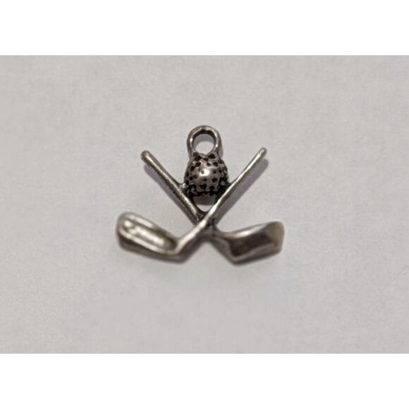 Miniature Silver Golf Clubs & Ball Charm Pendant - Picture 2 of 15